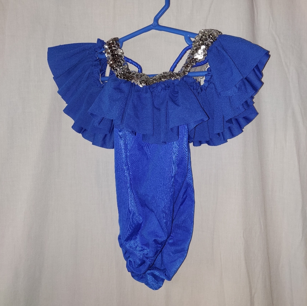 Curtain call costumes Blue leotard